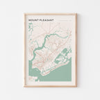 mount pleasant, south carolina map poster - image 1
