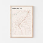 grass valley, california map poster - image 1
