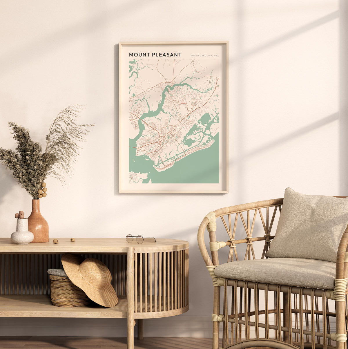 mount pleasant, south carolina map poster - image 3
