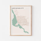 lake havasu city, arizona map poster - image 1