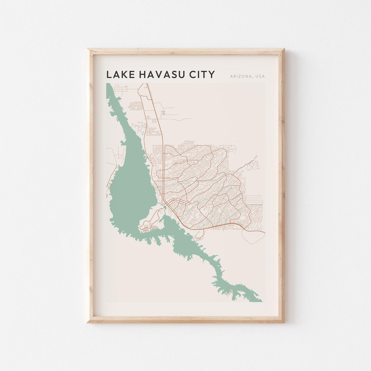 lake havasu city, arizona map poster - image 1