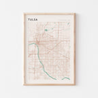 tulsa, oklahoma map poster - image 1
