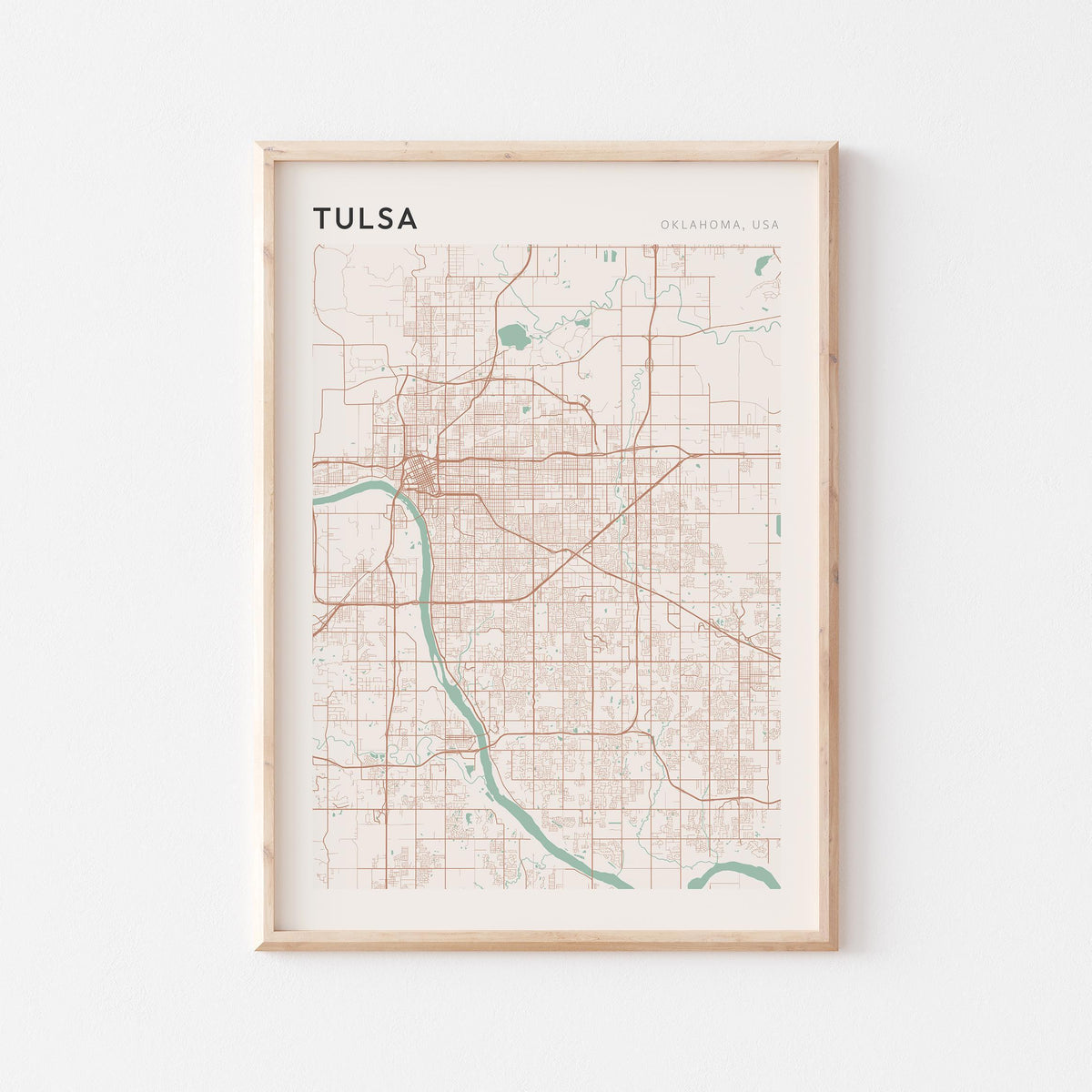 tulsa, oklahoma map poster - image 1
