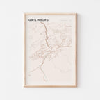 gatlinburg, tennessee map poster - image 1