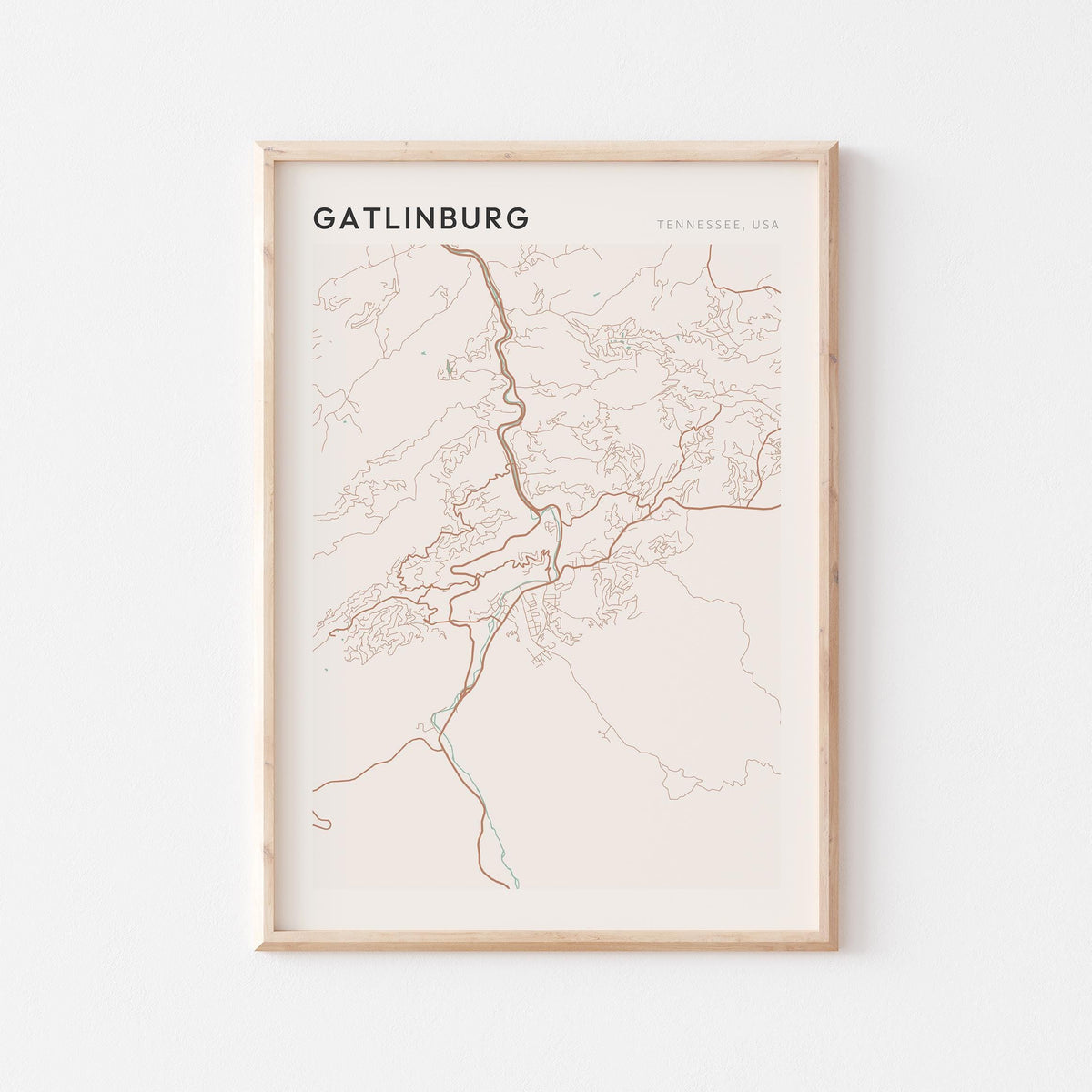 gatlinburg, tennessee map poster - image 1