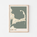 cape cod, massachusetts map poster - image 1