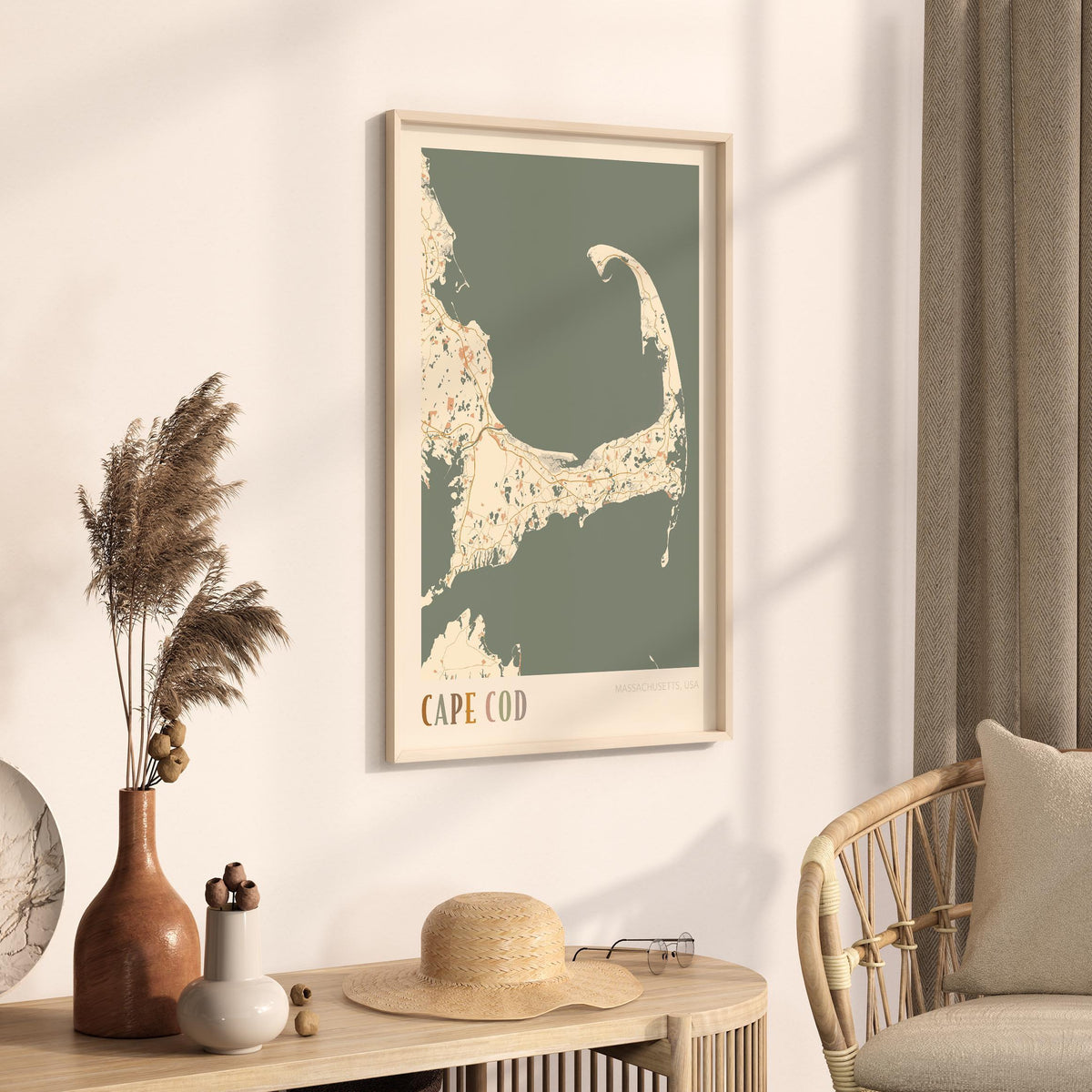 cape cod, massachusetts map poster - image 2