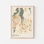 olympia, washington map poster - image 1