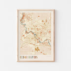 cedar rapids, iowa map poster - image 1