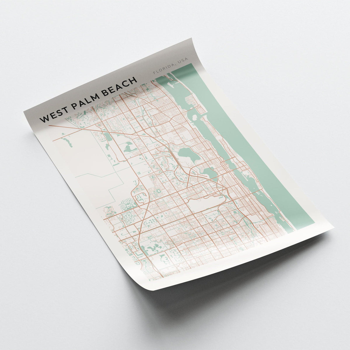 west palm beach, florida map poster - image 4