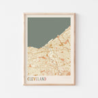 cleveland, ohio map poster - image 1