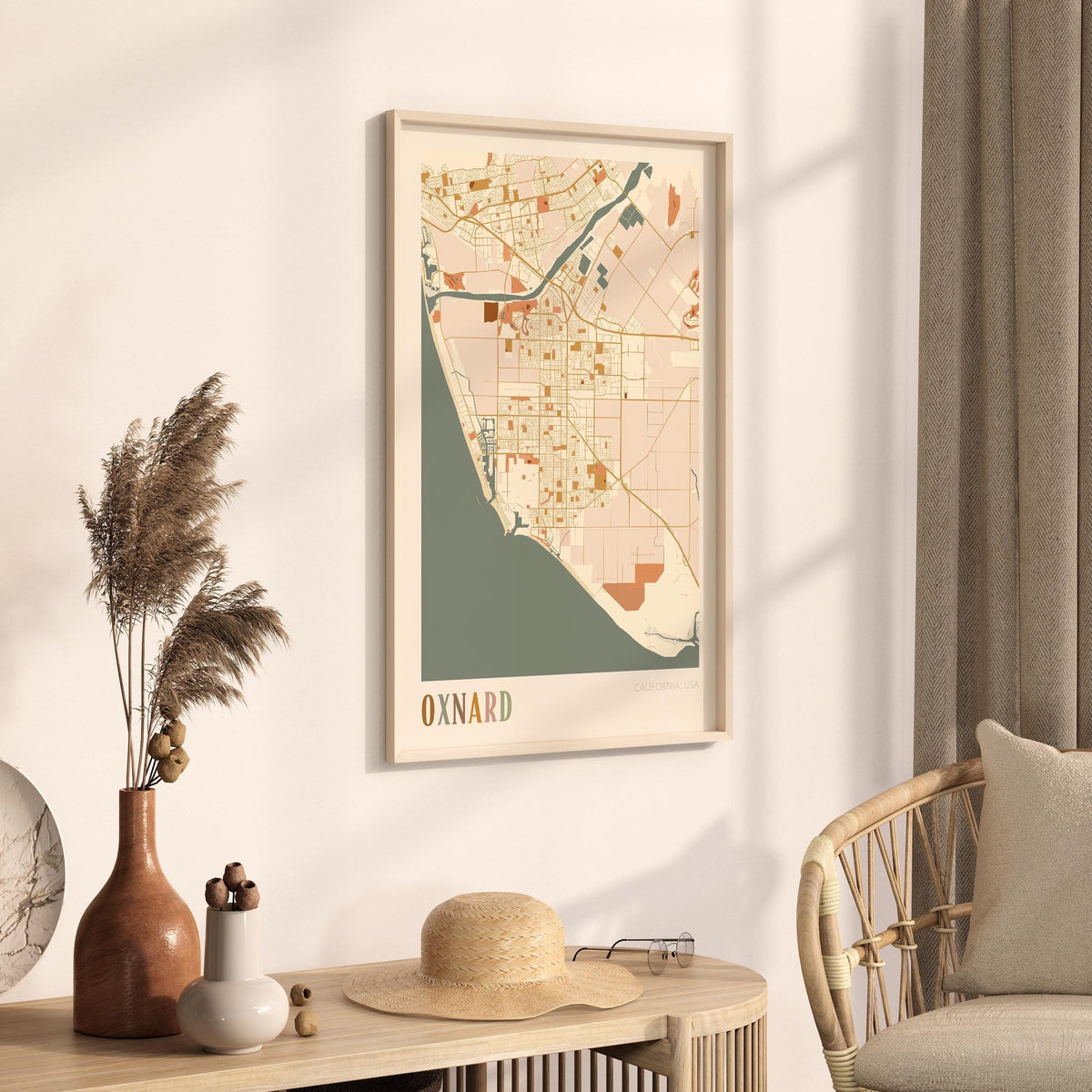 oxnard, california map poster - image 2