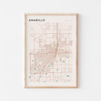 amarillo, texas map poster - image 1
