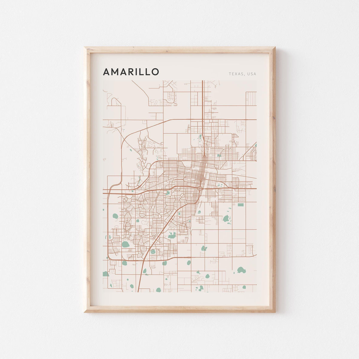 amarillo, texas map poster - image 1