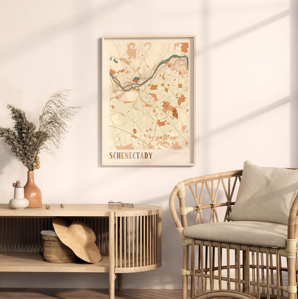 schenectady, new york map poster - image 3