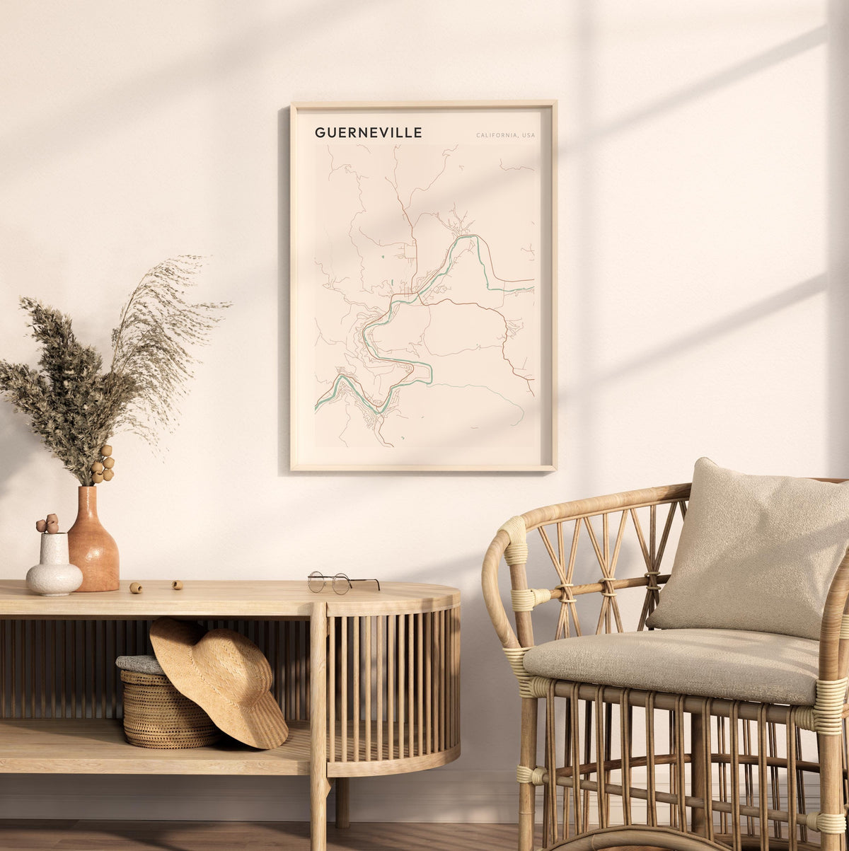 guerneville, california map poster - image 3