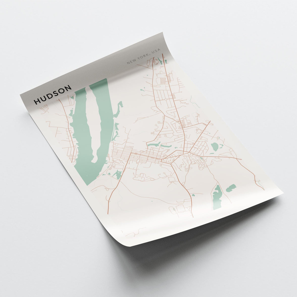 hudson, new york map poster - image 4