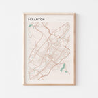 scranton, pennsylvania map poster - image 1