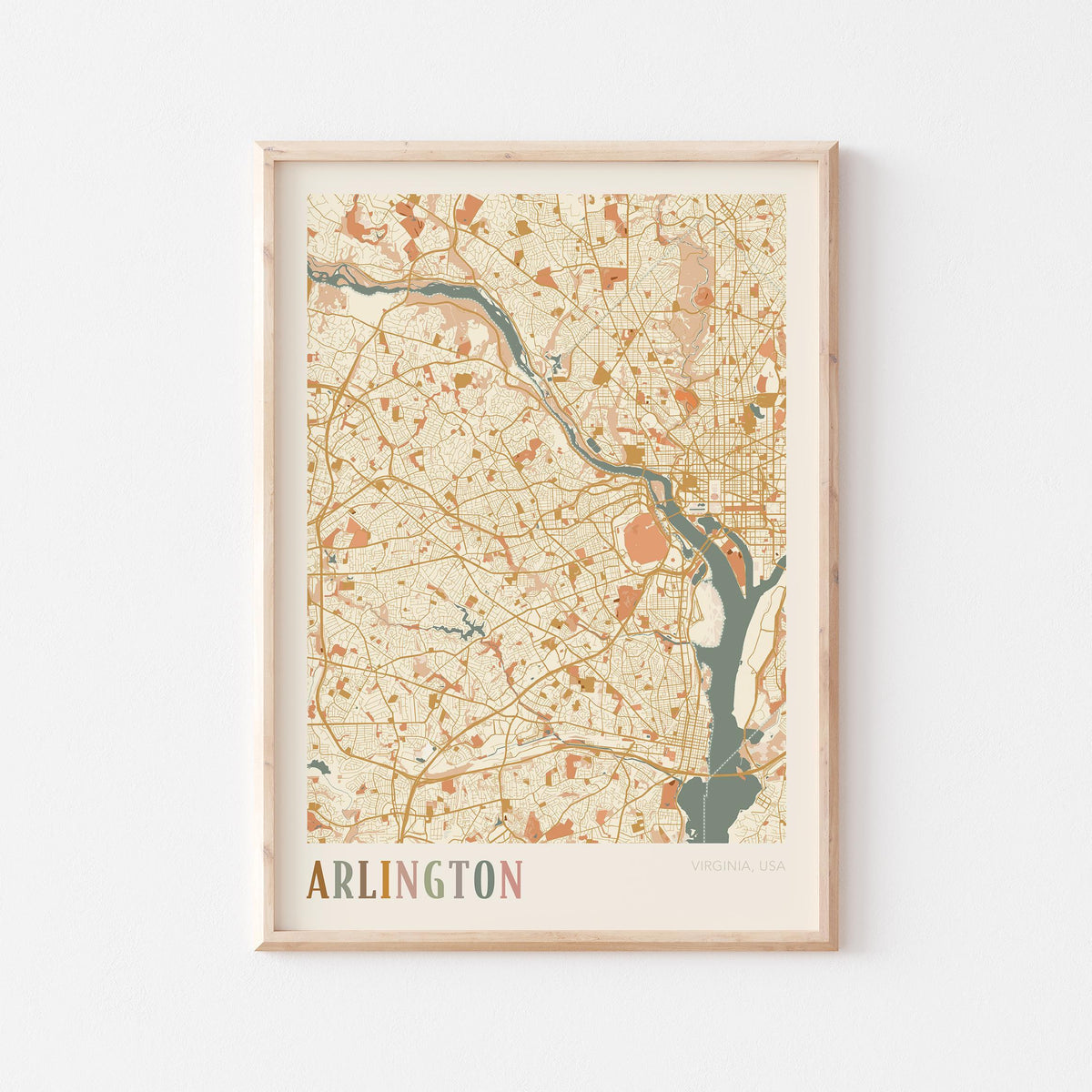 arlington, virginia map poster - image 1