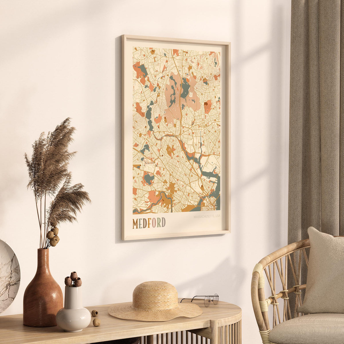 medford, massachusetts map poster - image 2