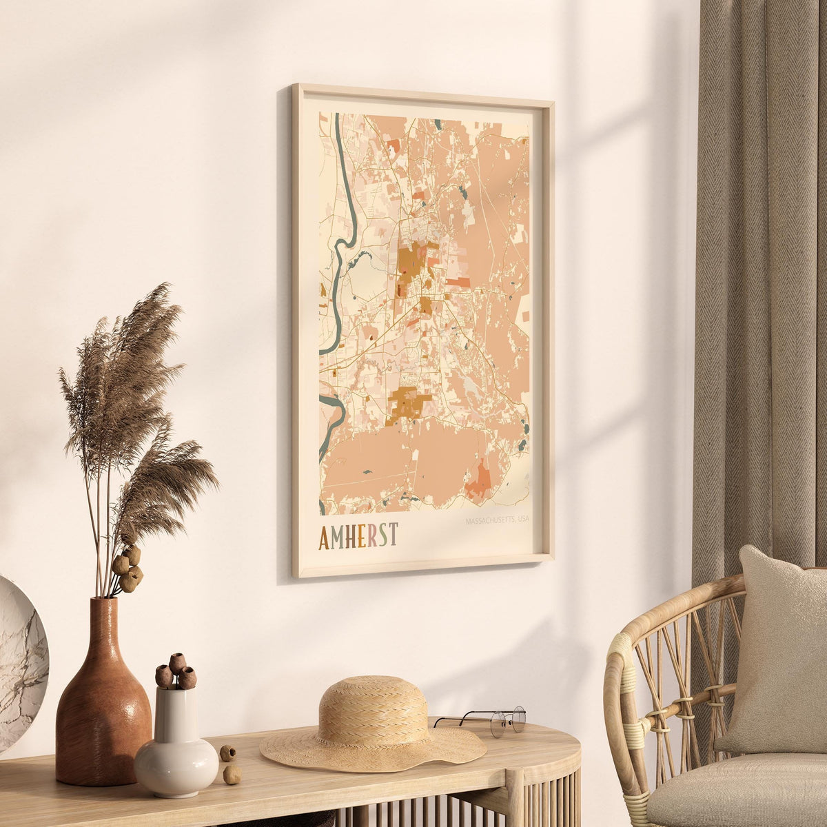 amherst, massachusetts map poster - image 3