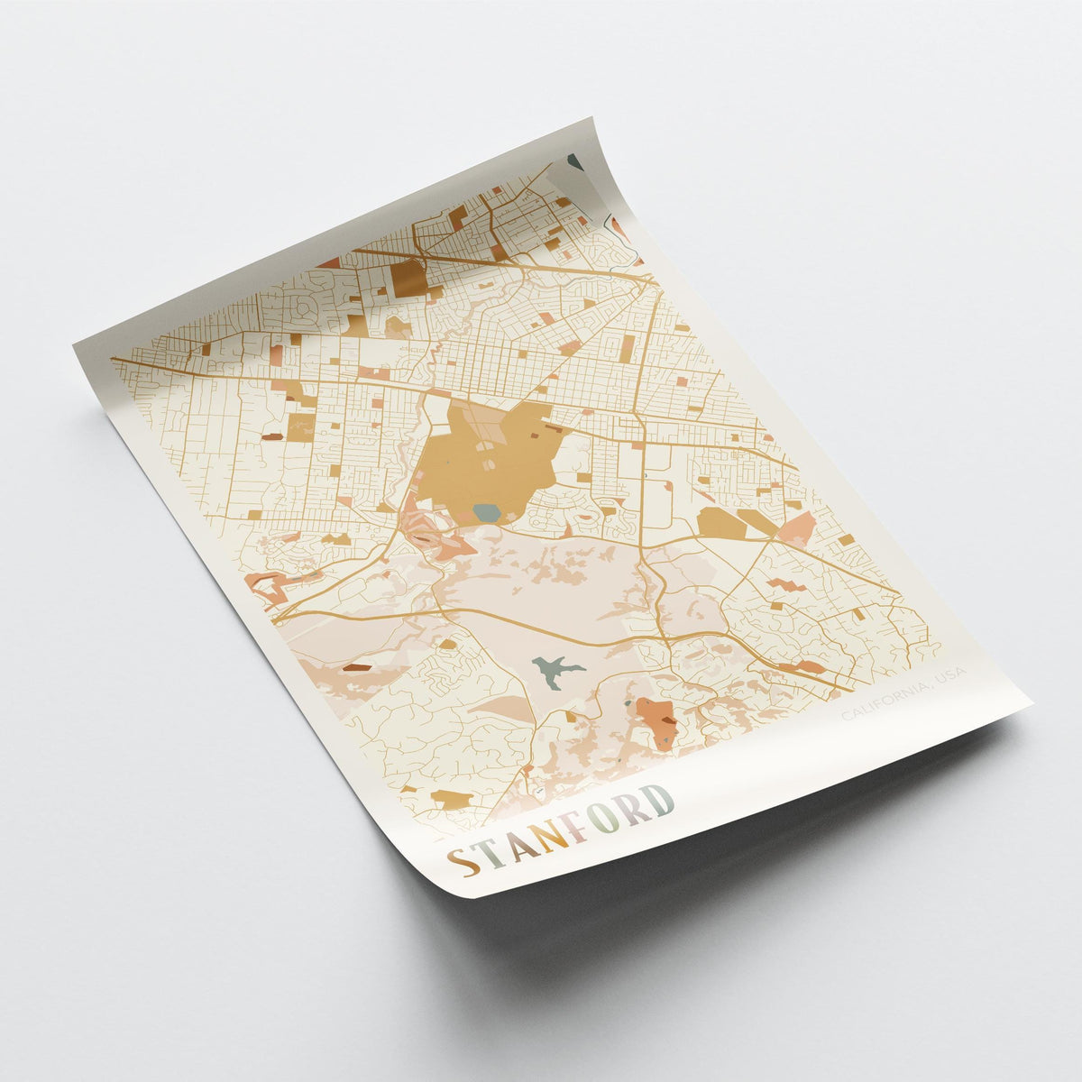 stanford, california map poster - image 4