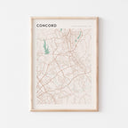 concord, north carolina map poster - image 1