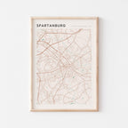 spartanburg, south carolina map poster - image 1