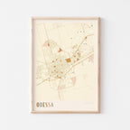 odessa, texas map poster - image 1