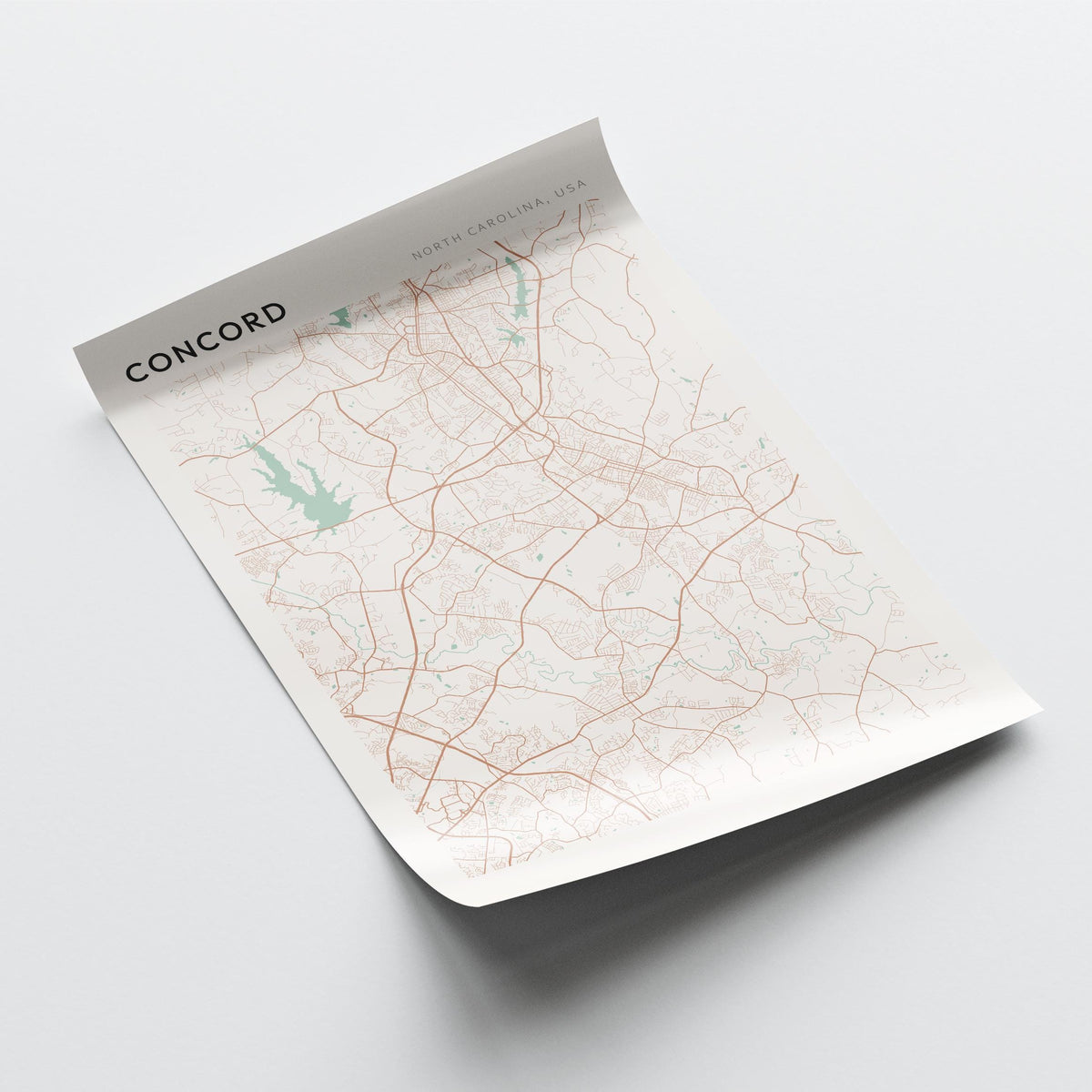 concord, north carolina map poster - image 4