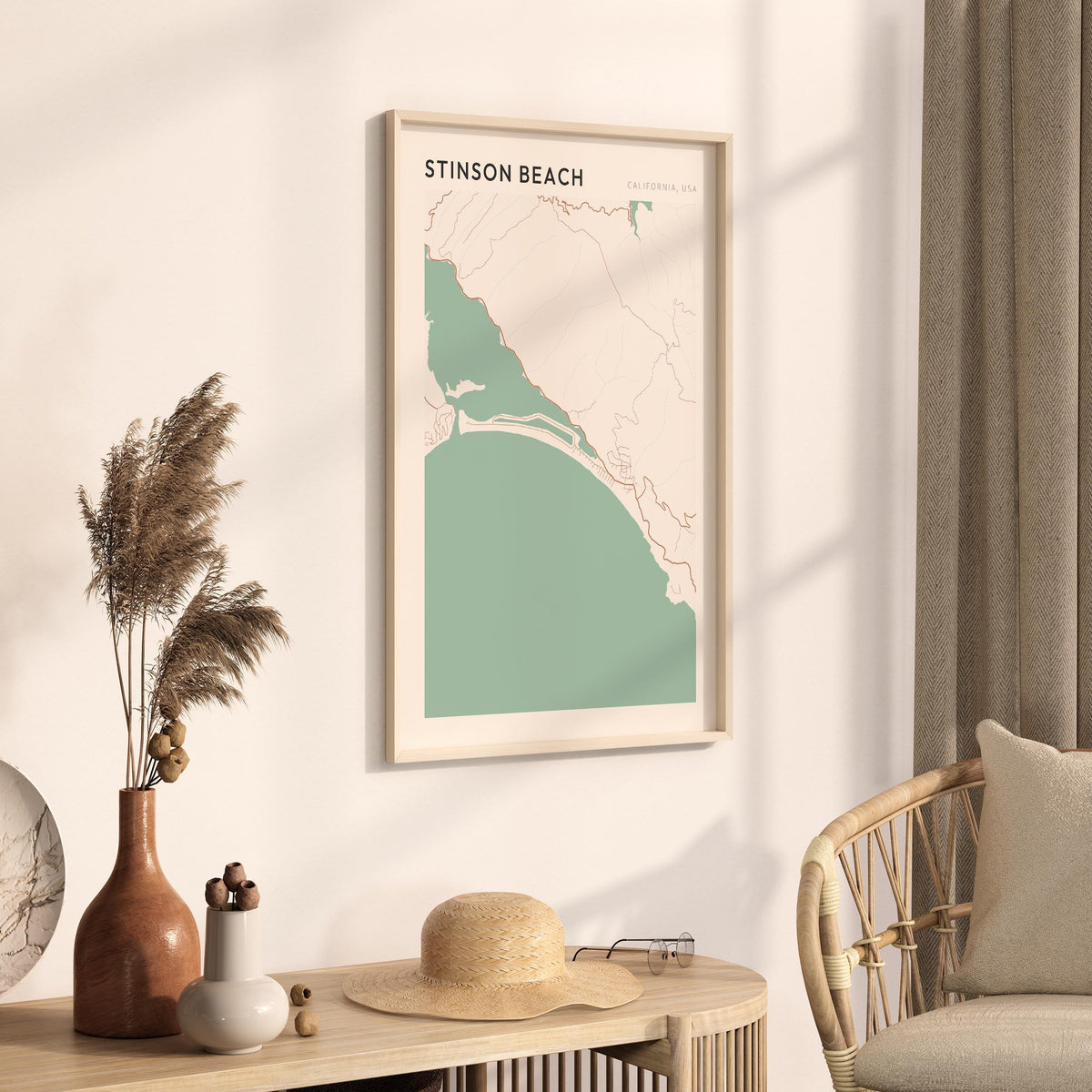 stinson beach, california map poster - image 2