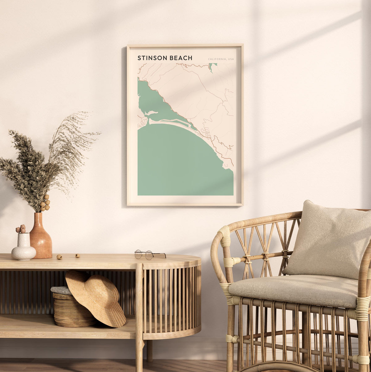 stinson beach, california map poster - image 3