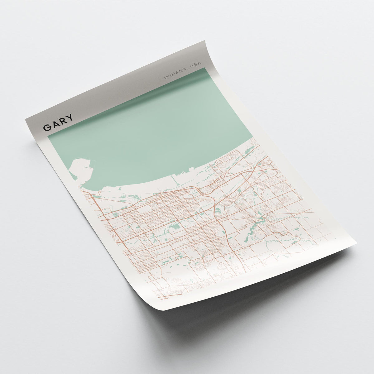 gary, indiana map poster - image 4