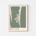cocoa beach, florida map poster - image 1