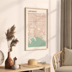 long beach, california map poster - image 2