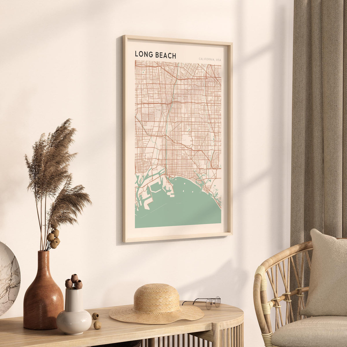 long beach, california map poster - image 2
