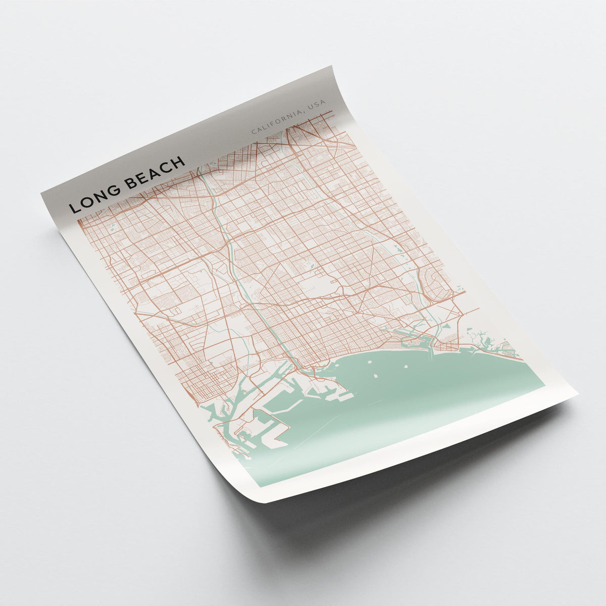 long beach, california map poster - image 4