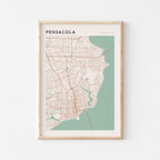 pensacola, florida map poster - image 1