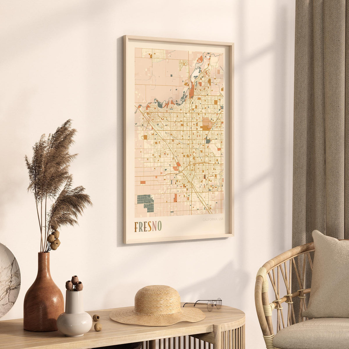 fresno, california map poster - image 2