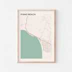 pismo beach, california map poster - image 1