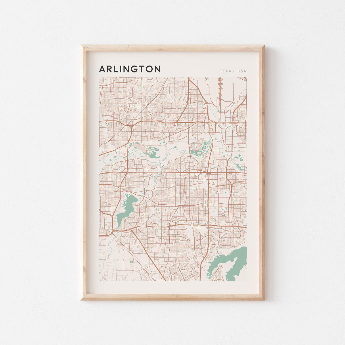 arlington, texas map poster - image 1