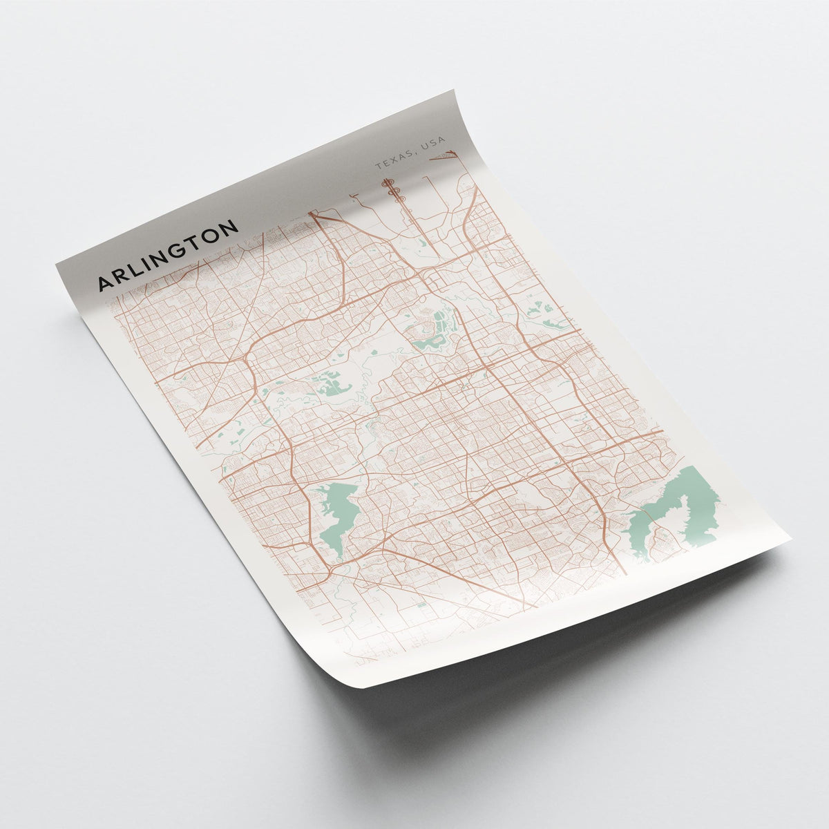 arlington, texas map poster - image 4