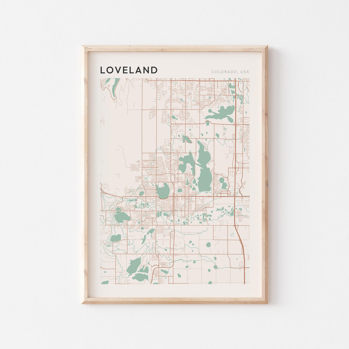 loveland, colorado map poster - image 1