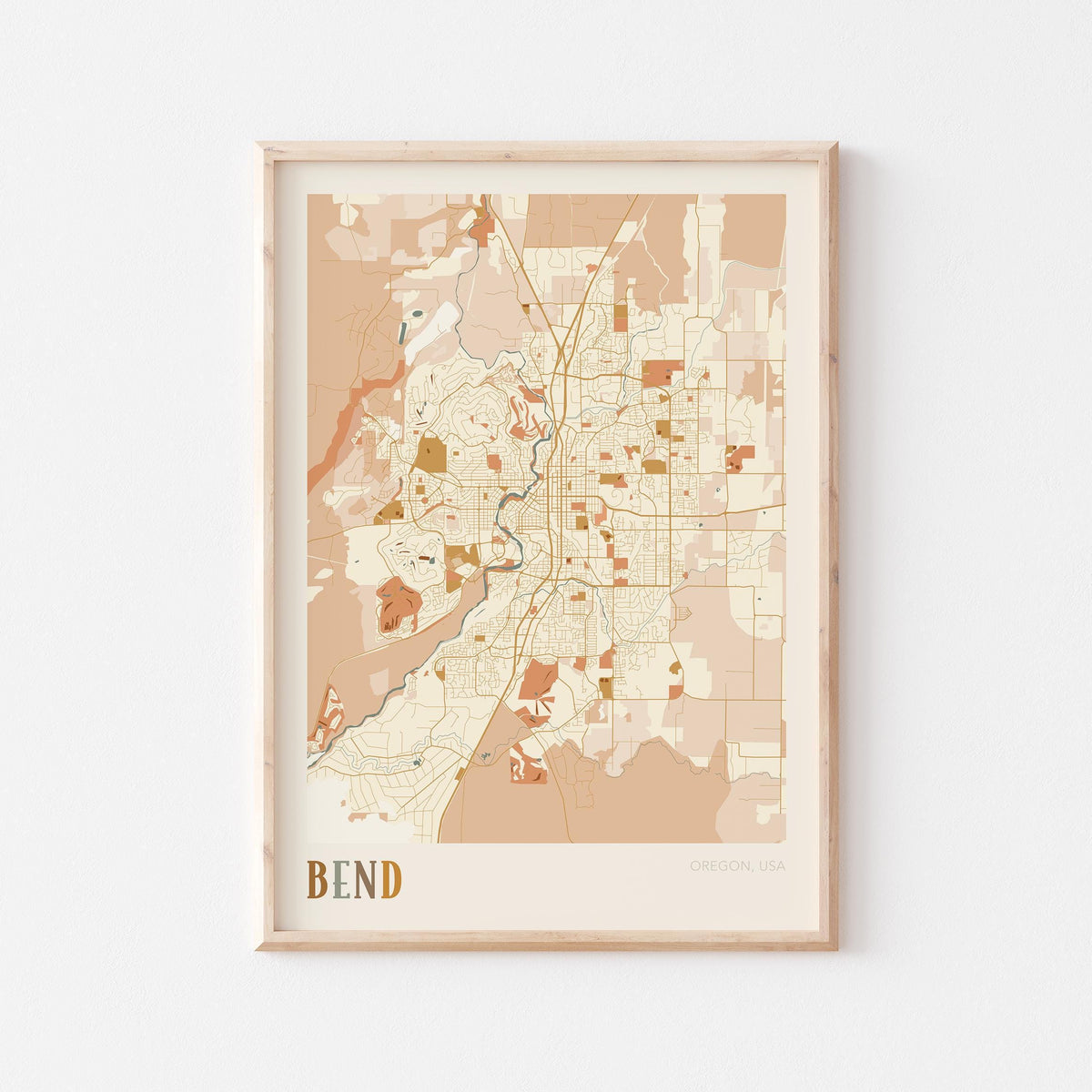 bend, oregon map poster - image 1