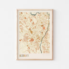 albany, new york map poster - image 1