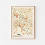 sugar land, texas map poster - image 1