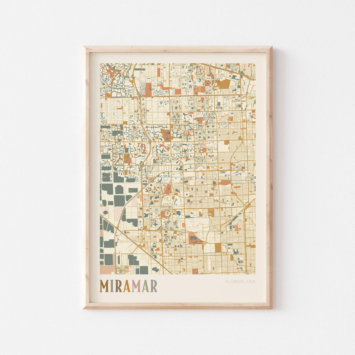 miramar, florida map poster - image 1