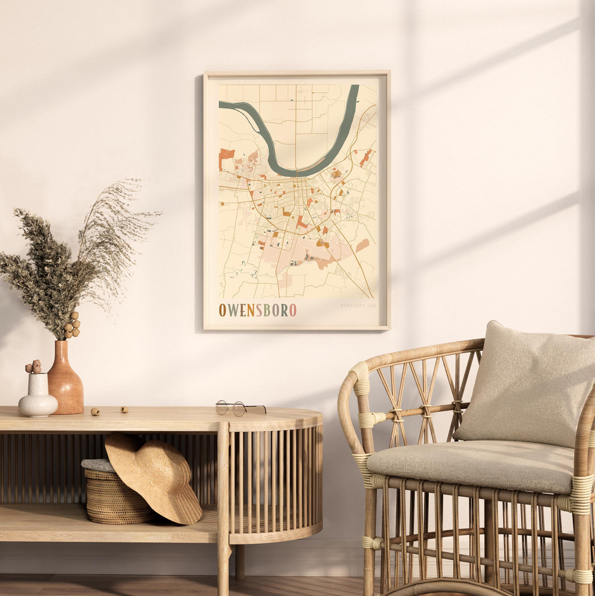 owensboro, kentucky map poster - image 3