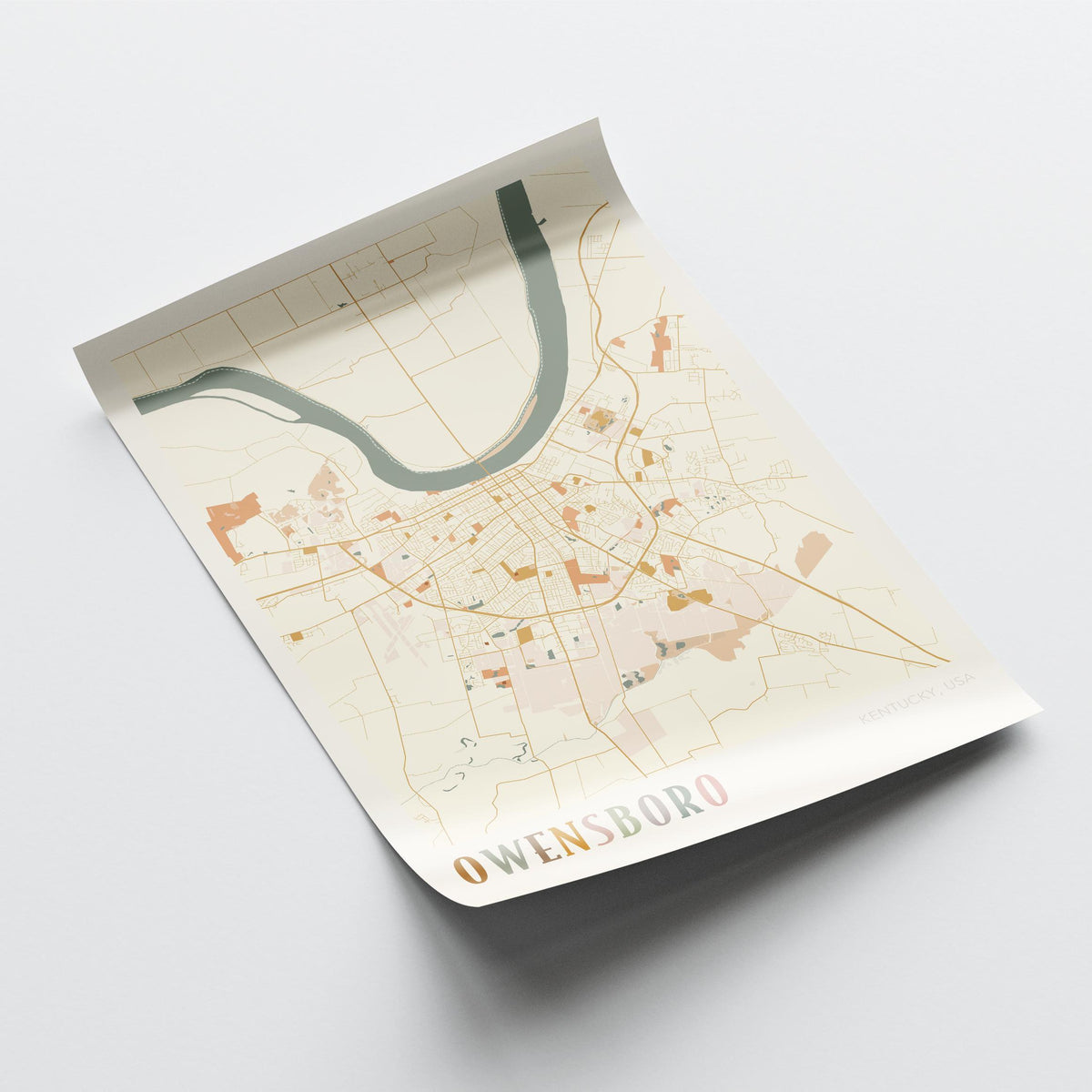 owensboro, kentucky map poster - image 4