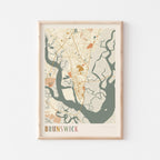 brunswick, georgia map poster - image 1